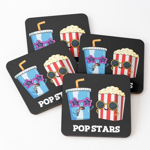Item preview, Pop Stars Funny Soda Pop and Popcorn Puns (Dark BG) designed and sold by punnybone.