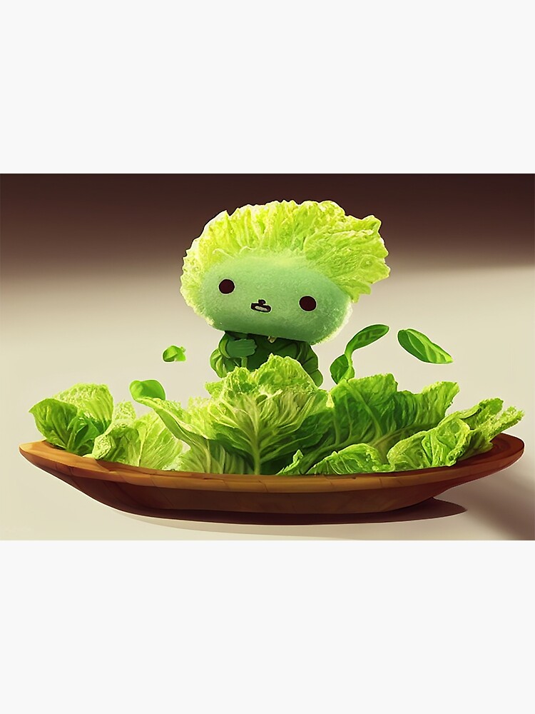 "Lettuce Character emoji emoticon Created by Artificial Intelligence