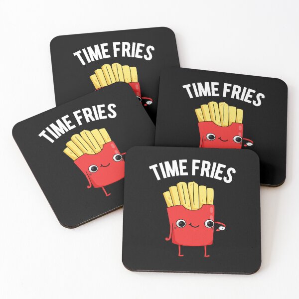 Item preview, Time Fries Funny French Fries Puns (Dark BG) designed and sold by punnybone.