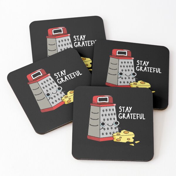 Item preview, Stay Grateful Funny Cheese Puns (Dark BG) designed and sold by punnybone.