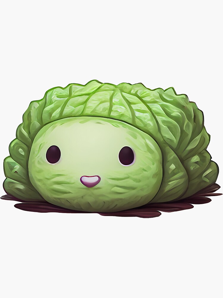 "Cabbage Character emoji emoticon Created by Artificial Intelligence