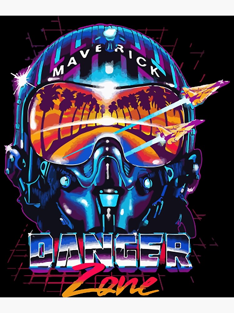 Danger Zone Top Gun Maverick Logo Fly Over Mountain sunset retro vintage  80s because I Was Inverted goose rooster iceman wingman hangman the hard  deck - Top Gun Maverick - Magnet