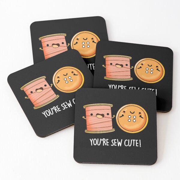 Item preview, You're Sew Cute Sewing Puns (Dark BG) designed and sold by punnybone.