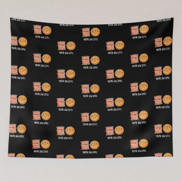 Item preview, You're Sew Cute Sewing Puns (Dark BG) designed and sold by punnybone.