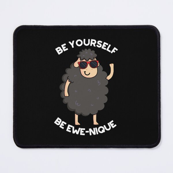 Item preview, Be Yourself Be Ewenique Funny Sheep Puns (Dark BG) designed and sold by punnybone.