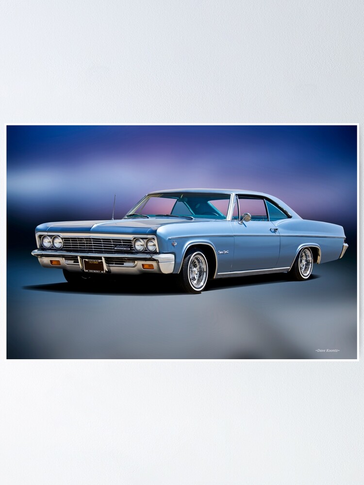 1966 chevrolet impala ss poster by davekoontz redbubble redbubble