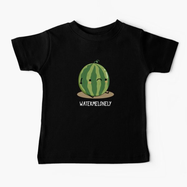 Item preview, Waterme-lonely Watermelon Funny Fruit Puns (Dark BG) designed and sold by punnybone.