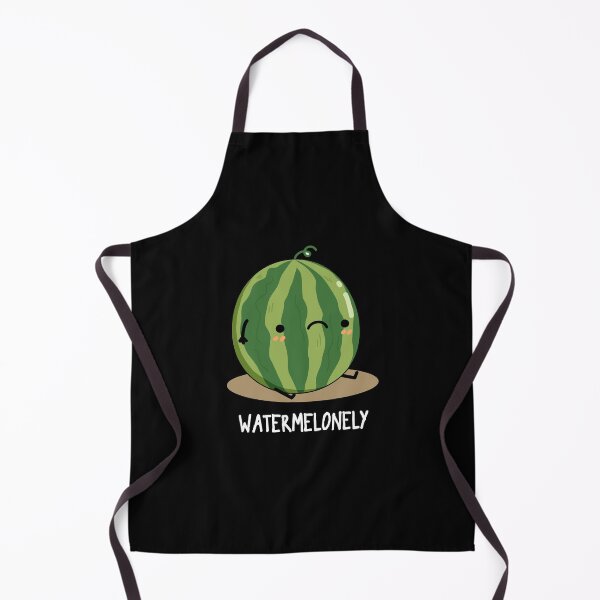 Artikelvorschau, Waterme-lonely Watermelon Funny Fruit Puns (Dark BG) entworfen und verkauft von punnybone.