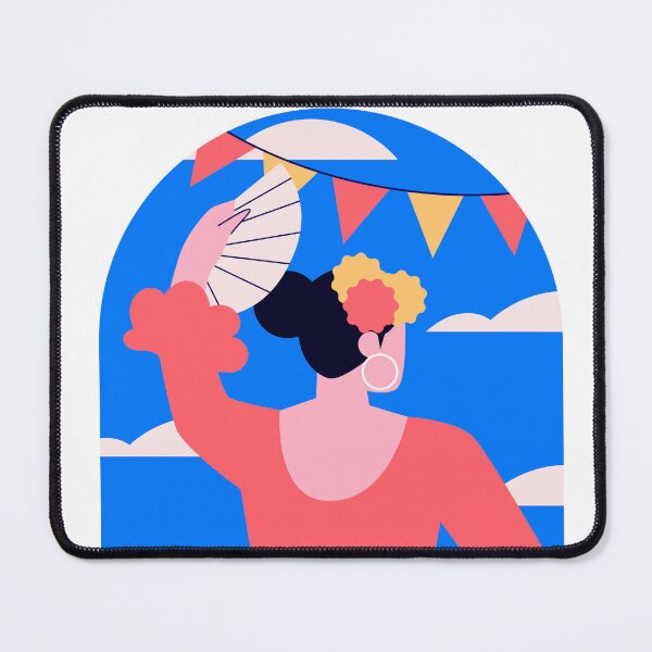 Item preview, woman from behind with her fan designed and sold by JAG2B.