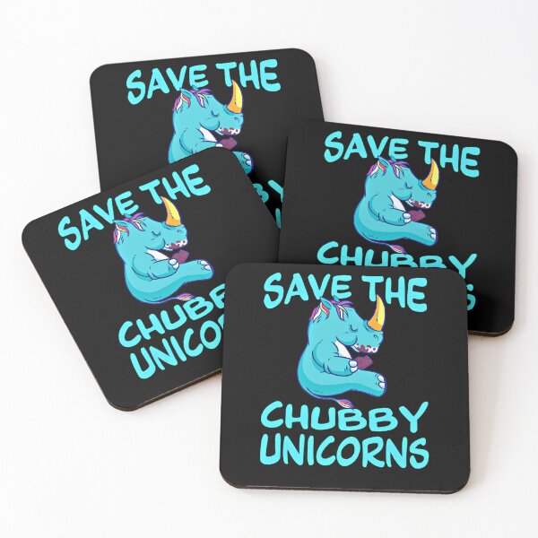 Item preview, Save The Chubby Unicorns Funny Fat Rhino designed and sold by aaronbolser.