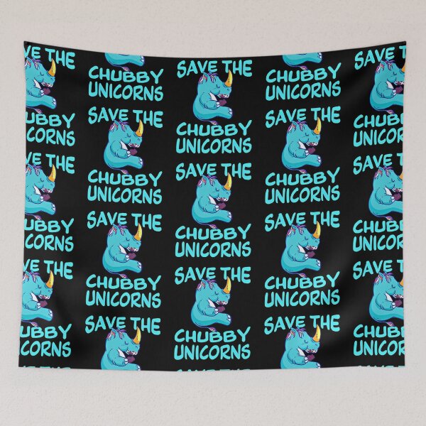 Item preview, Save The Chubby Unicorns Funny Fat Rhino designed and sold by aaronbolser.