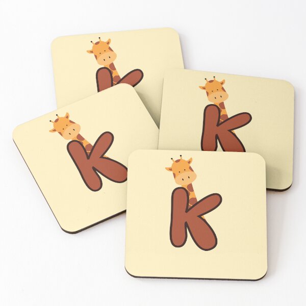 Item preview, Giraffe Monogram Letter K designed and sold by Lyssarien.