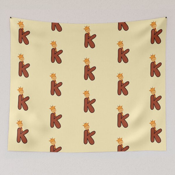 Item preview, Giraffe Monogram Letter K designed and sold by Lyssarien.