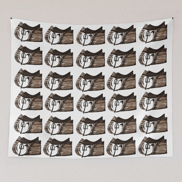 Item preview, English Saddle Pattern Print in Oak designed and sold by London-Fields.