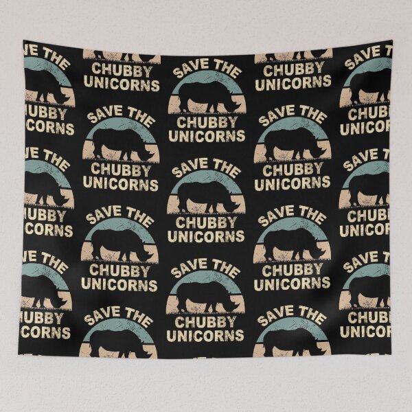 Item preview, Save The Chubby Unicorns Funny Fat Rhino Lover designed and sold by aaronbolser.