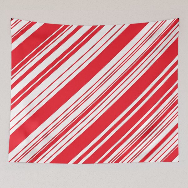 Item preview, Candy Cane Red and White Diagonal Multi Stripes designed and sold by MurphyMorganGifts.