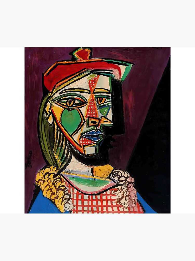 "Woman In Beret And Checked Dress" Tapestry for Sale by chaeljony Redbubble