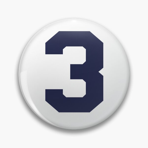 Item preview, Number 3, Marine blue three, Sports number 3 designed and sold by TheCultStuff.