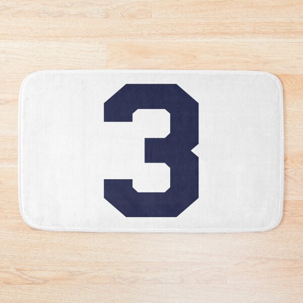 Item preview, Number 3, Marine blue three, Sports number 3 designed and sold by TheCultStuff.