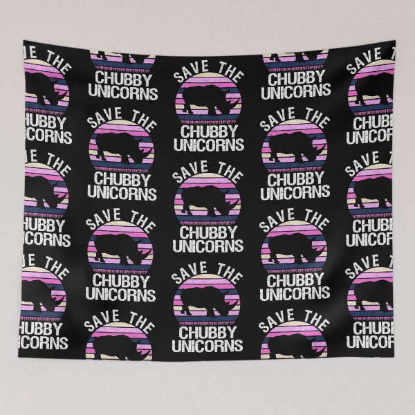 Item preview, Save The Chubby Unicorns Funny Rhino Animal Rights designed and sold by aaronbolser.