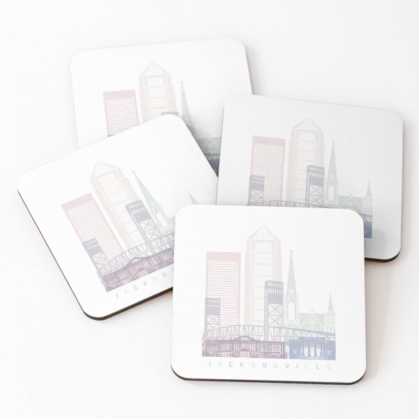 Item preview, JACKSONVILLE SKYLINE POSTER PASTEL designed and sold by paulrommer.