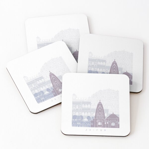 Item preview, JAIPUR SKYLINE POSTER PASTEL designed and sold by paulrommer.