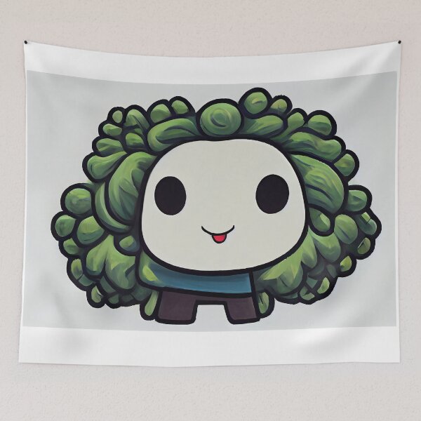 Item preview, Broccoli Character emoji emoticon  - Created by Artificial Intelligence designed and sold by Created-by-AI.