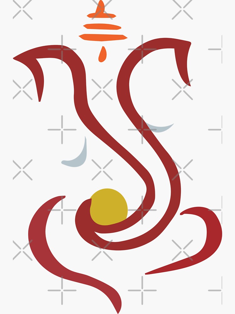 "Lord Ganesha art " Sticker by kartickdutta101 Redbubble