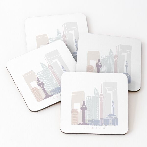 Item preview, JEDDAH SKYLINE POSTER PASTEL designed and sold by paulrommer.