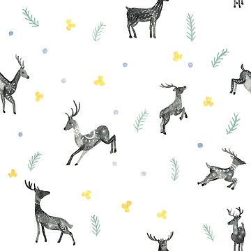Artwork thumbnail, Happy deer in the forest by Aquilicun