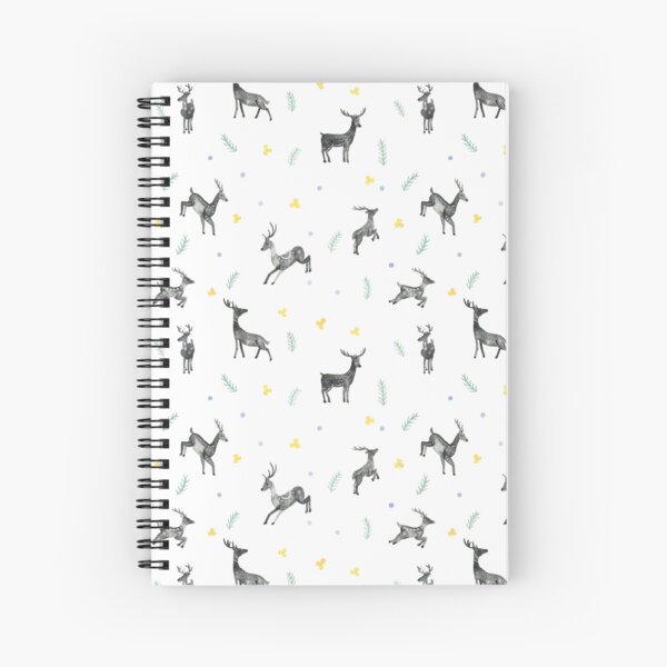 Happy deer in the forest Spiral Notebook