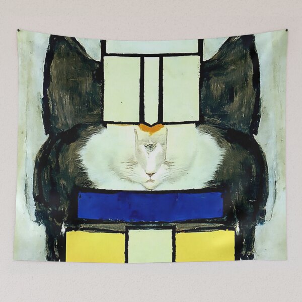 Item preview, Portrait of Mondrian's cat designed and sold by Arc1.