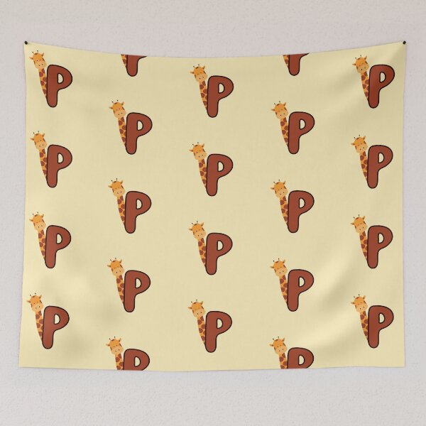 Item preview, Giraffe Monogram Letter P designed and sold by Lyssarien.