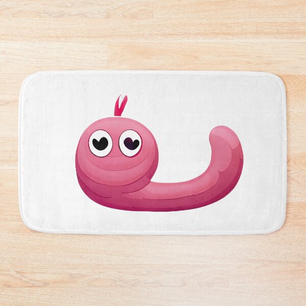 Item preview, Pink Worm Character emoji emoticon  - Created by Artificial Intelligence designed and sold by Created-by-AI.