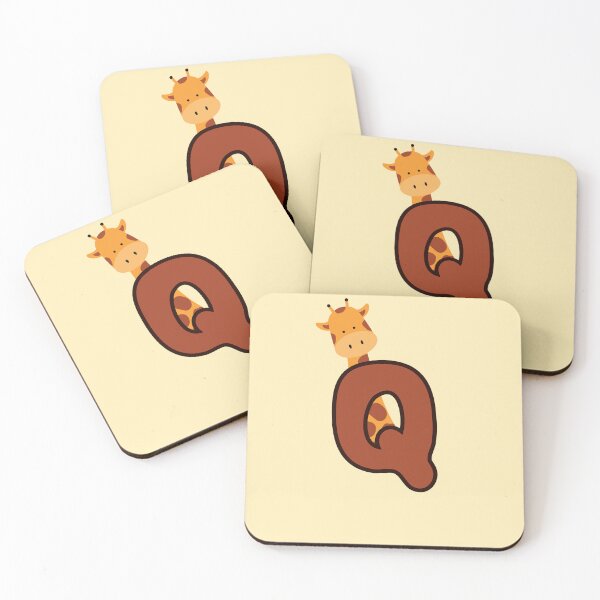 Item preview, Giraffe Monogram Letter Q designed and sold by Lyssarien.