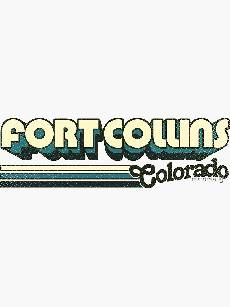 "Fort Collins, CO City Stripes" Sticker for Sale by retroready Redbubble