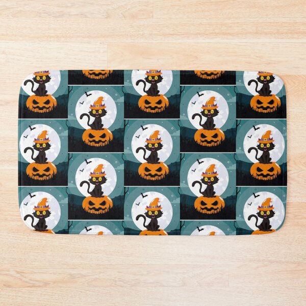 Item preview,  Halloween scary pumpkins, cat and the moon at night designed and sold by BEAUTY ⭐⭐⭐⭐⭐.