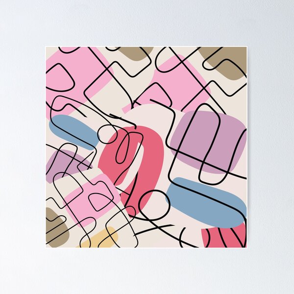 Item preview, geometric abstract line art  designed and sold by Pattern King.