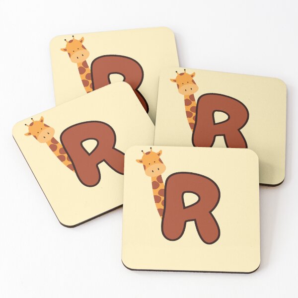 Item preview, Giraffe Monogram Letter R designed and sold by Lyssarien.