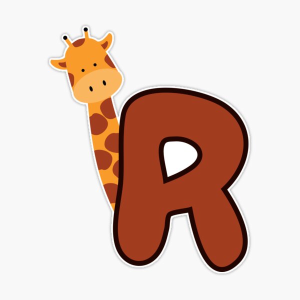 Giraffe Pink Monogram Name Initial Letter C