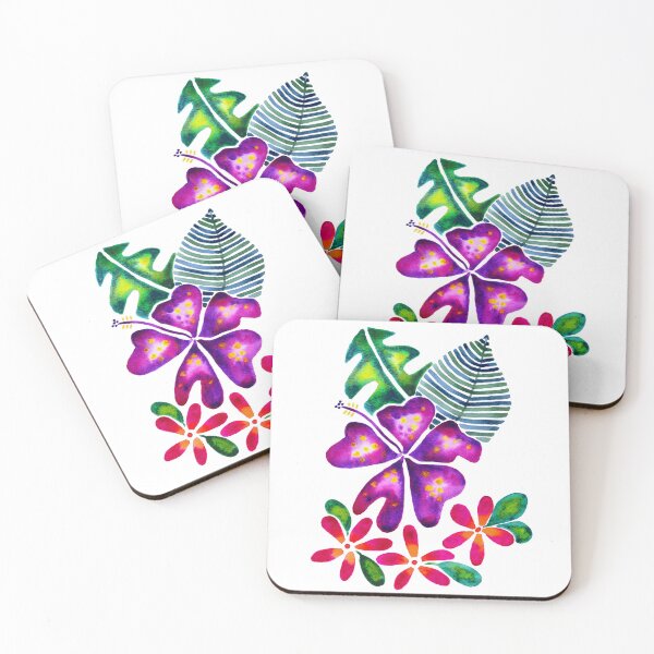Item preview, Tropical Blooms - Purple designed and sold by artylulu.