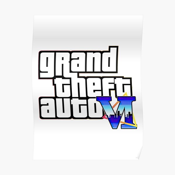 "GTA 6 Logo" Poster for Sale by CliffTamas | Redbubble