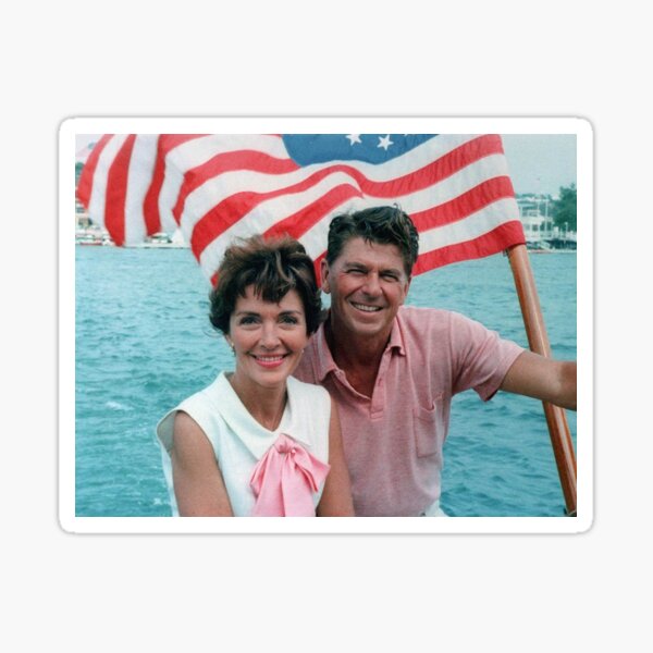 Ronald and Nancy Reagan Sticker