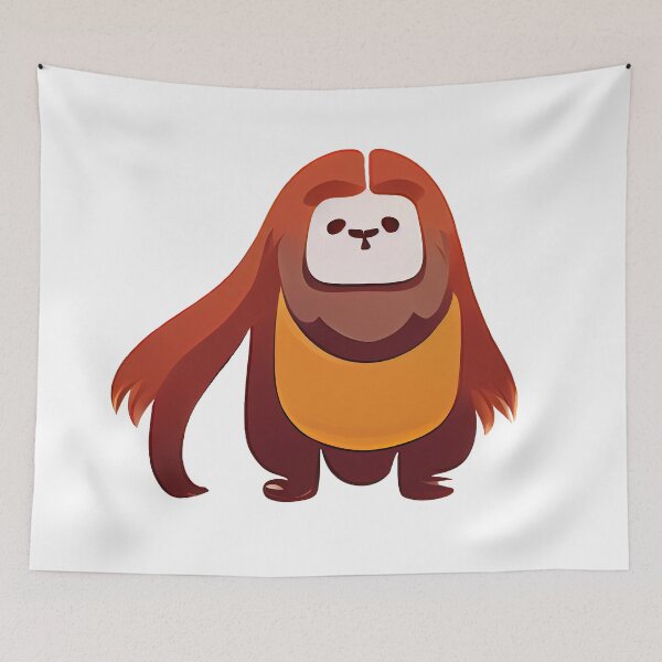 Item preview, Orangutan Character emoji emoticon  - Created by Artificial Intelligence designed and sold by Created-by-AI.