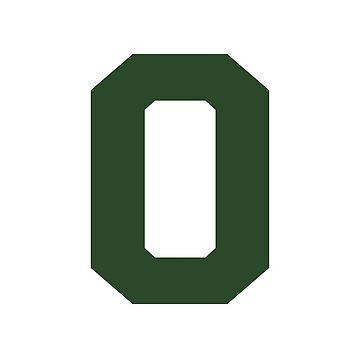 Number 0, Dark green zero, Sports number 0 Sticker for Sale by