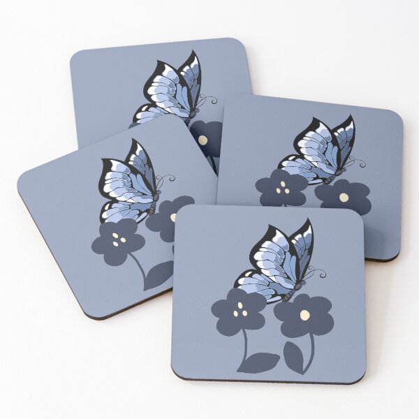 Item preview, Fluttering Blue Monarch Butterfly on Flowers designed and sold by HerartbyHer.