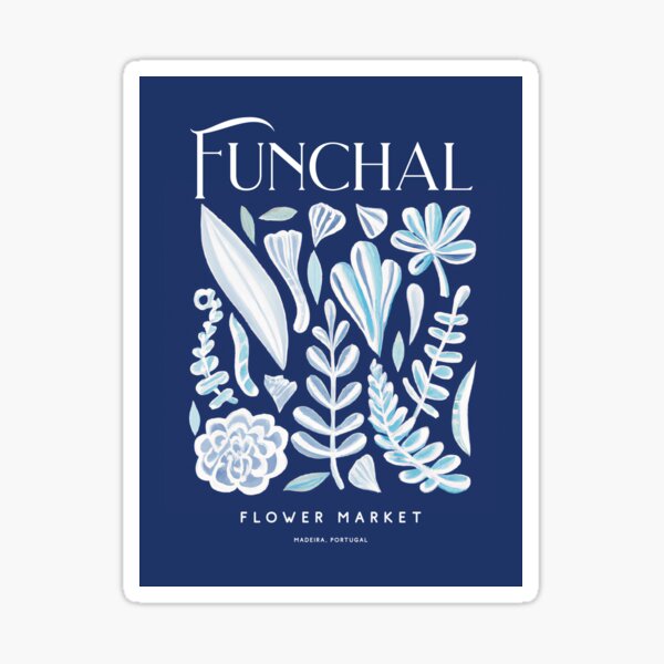 Item preview, Flower Market Funchal Poster Portugal 1960s Retro Art Plants Vintage designed and sold by betternotes.
