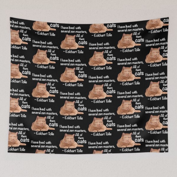 Item preview, Eckhart Tolle Zen Master Cat designed and sold by SubtleSplit.