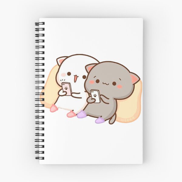 Item preview, Peach and Goma Cute Couple Cats designed and sold by jovanx011.