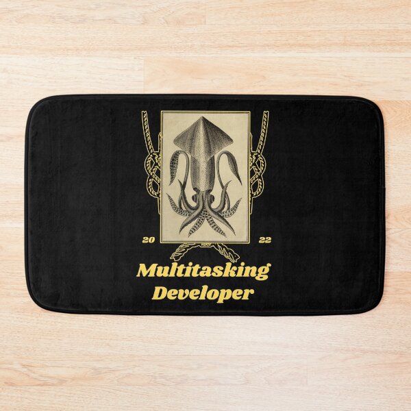 Item preview, 'Multitasking Developer' Old Book Calamari Graphic - Funny Quotes Designs for T-shirts, stickers and other accessories designed and sold by Ridiculam Toga.